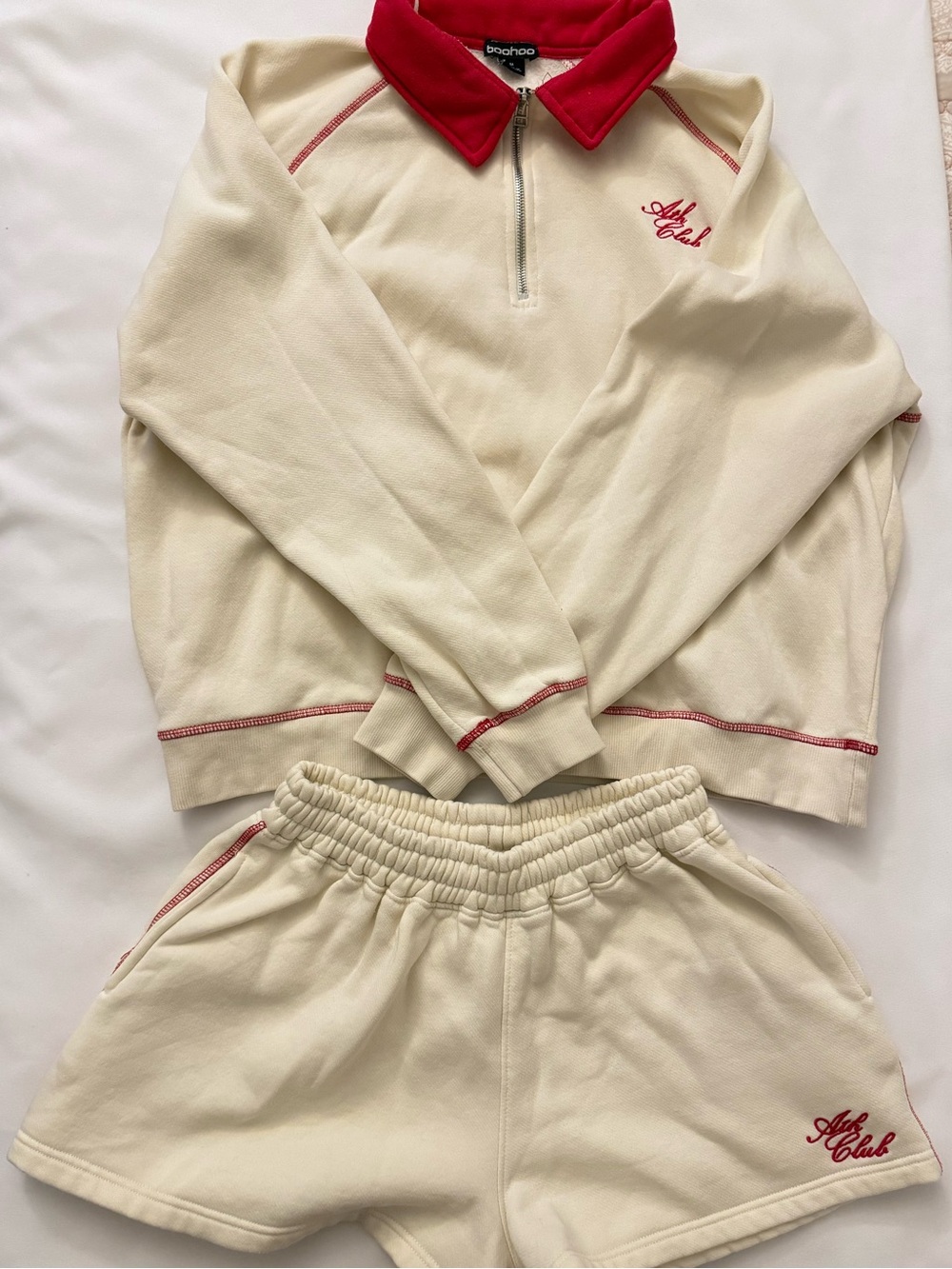 Boohoo Set — Shorts and Sweatshirt, Size M